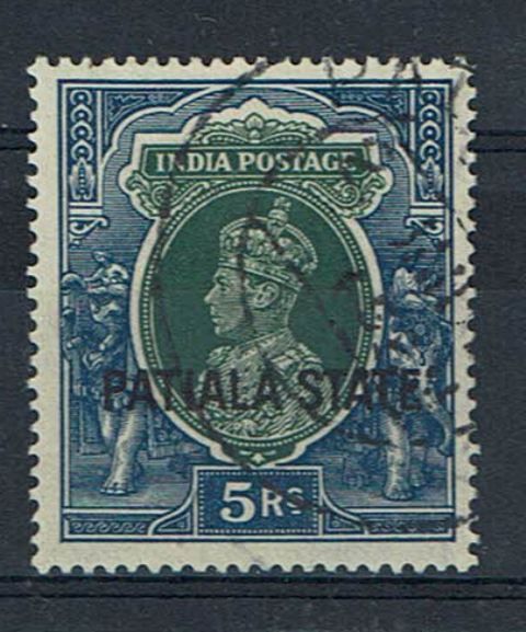 Image of Indian Convention States ~ Patiala SG 94 FU British Commonwealth Stamp